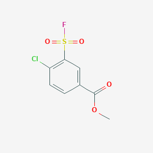 molecular formula C8H6ClFO4S B2607788 Methyl 4-chloro-3-(fluorosulfonyl)benzoate CAS No. 1955499-69-0