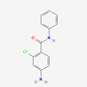 molecular formula C13H11ClN2O B2607789 4-amino-2-chloro-N-phenylbenzamide CAS No. 179687-09-3