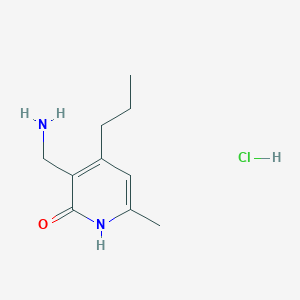 molecular formula C10H17ClN2O B2607790 3-AMinoMethyl-6-Methyl-4-propyl-1H-pyridin-2-one hydrochloride CAS No. 1403595-07-2