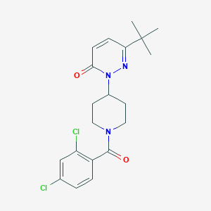 molecular formula C20H23Cl2N3O2 B2607791 6-Tert-butyl-2-[1-(2,4-dichlorobenzoyl)piperidin-4-yl]pyridazin-3-one CAS No. 2320419-25-6