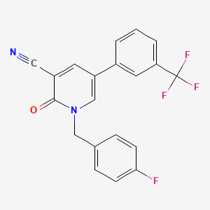1-(4-Fluorobenzyl)-2-oxo-5-[3-(trifluoromethyl)phenyl]-1,2-dihydro-3-pyridinecarbonitrile
