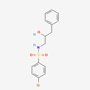 molecular formula C15H16BrNO3S B2607804 4-bromo-N-(2-hydroxy-3-phenylpropyl)benzenesulfonamide CAS No. 1351660-24-6