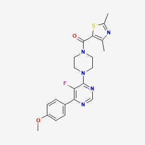 (2,4-Dimethyl-1,3-thiazol-5-yl)-[4-[5-fluoro-6-(4-methoxyphenyl)pyrimidin-4-yl]piperazin-1-yl]methanone