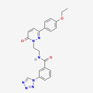 molecular formula C22H21N7O3 B2607813 N-(2-(3-(4-乙氧基苯基)-6-氧代吡ridazin-1(6H)-基)乙基)-3-(1H-四唑-1-基)苯甲酰胺 CAS No. 1219902-20-1