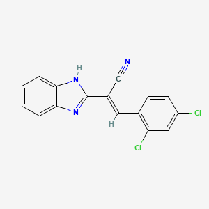 (E)-2-(1H-benzo[d]imidazol-2-yl)-3-(2,4-dichlorophenyl)acrylonitrile