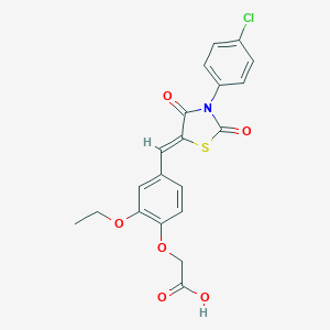 (4-{(Z)-[3-(4-chlorophenyl)-2,4-dioxo-1,3-thiazolidin-5-ylidene]methyl}-2-ethoxyphenoxy)acetic acid