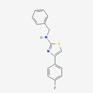 molecular formula C16H13FN2S B2607820 N-benzyl-4-(4-fluorophenyl)-1,3-thiazol-2-amine CAS No. 565209-32-7