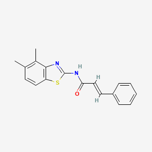 molecular formula C18H16N2OS B2607822 N-(4,5-dimethylbenzo[d]thiazol-2-yl)cinnamamide CAS No. 940387-40-6