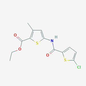 Ethyl 5-[(5-chlorothiophene-2-carbonyl)amino]-3-methylthiophene-2-carboxylate
