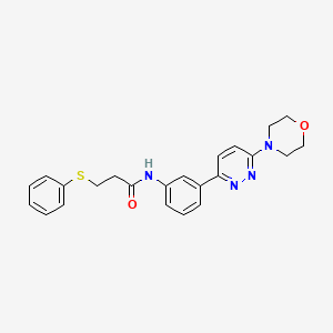 N-(3-(6-morpholinopyridazin-3-yl)phenyl)-3-(phenylthio)propanamide