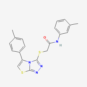 molecular formula C20H18N4OS2 B2607847 N-(3-甲基苯基)-2-{[5-(4-甲基苯基)-[1,2,4]三唑并[3,4-b][1,3]噻唑-3-基]硫代}乙酰胺 CAS No. 690645-32-0