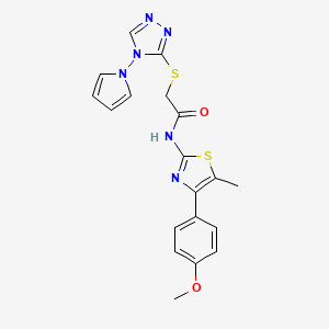 N-[4-(4-methoxyphenyl)-5-methyl-1,3-thiazol-2-yl]-2-{[4-(1H-pyrrol-1-yl)-4H-1,2,4-triazol-3-yl]sulfanyl}acetamide