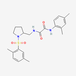 N1-(2,4-dimethylphenyl)-N2-((1-((2,5-dimethylphenyl)sulfonyl)pyrrolidin-2-yl)methyl)oxalamide