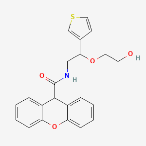 molecular formula C22H21NO4S B2607873 N-(2-(2-hydroxyethoxy)-2-(thiophen-3-yl)ethyl)-9H-xanthene-9-carboxamide CAS No. 2034315-35-8
