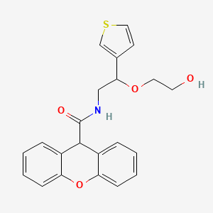 molecular formula C22H21NO4S B2607873 N-(2-(2-羟乙氧基)-2-(噻吩-3-基)乙基)-9H-呫吨-9-甲酰胺 CAS No. 2034315-35-8