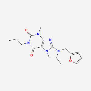 molecular formula C17H19N5O3 B2607874 6-(Furan-2-ylmethyl)-4,7-dimethyl-2-propylpurino[7,8-a]imidazole-1,3-dione CAS No. 887454-53-7