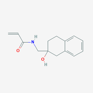 molecular formula C14H17NO2 B2607876 N-[(2-Hydroxy-3,4-dihydro-1H-naphthalen-2-yl)methyl]prop-2-enamide CAS No. 2361642-05-7