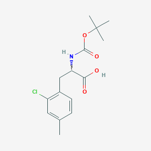 (2S)-3-(2-Chloro-4-methylphenyl)-2-[(2-methylpropan-2-yl)oxycarbonylamino]propanoic acid