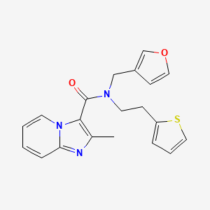 N-(furan-3-ylmethyl)-2-methyl-N-(2-(thiophen-2-yl)ethyl)imidazo[1,2-a]pyridine-3-carboxamide