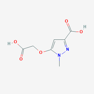 molecular formula C7H8N2O5 B2607884 5-(羧甲氧基甲氧基)-1-甲基-1H-吡唑-3-羧酸 CAS No. 679436-55-6