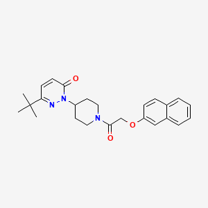 molecular formula C25H29N3O3 B2607886 6-Tert-butyl-2-{1-[2-(naphthalen-2-yloxy)acetyl]piperidin-4-yl}-2,3-dihydropyridazin-3-one CAS No. 2319722-67-1