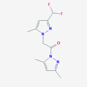 2-[3-(difluoromethyl)-5-methyl-1H-pyrazol-1-yl]-1-(3,5-dimethyl-1H-pyrazol-1-yl)ethanone