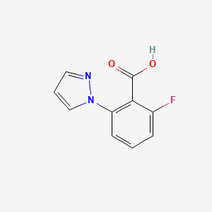 molecular formula C10H7FN2O2 B2607902 2-氟-6-(1H-吡唑-1-基)苯甲酸 CAS No. 1521055-55-9