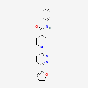 molecular formula C20H20N4O2 B2607903 1-[6-(furan-2-yl)pyridazin-3-yl]-N-phenylpiperidine-4-carboxamide CAS No. 1105219-82-6