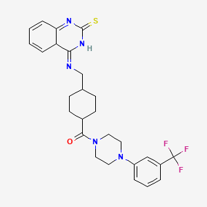 4-{[(4-{4-[3-(Trifluoromethyl)phenyl]piperazine-1-carbonyl}cyclohexyl)methyl]amino}-1,2-dihydroquinazoline-2-thione