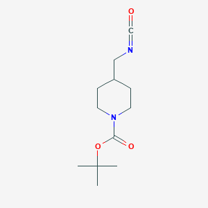 molecular formula C12H20N2O3 B2607908 N(=C=O)CC1Ccn(CC1)C(=O)OC(C)(C)C CAS No. 1449249-51-7