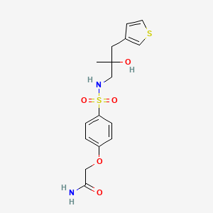 2-[4-({2-Hydroxy-2-[(thiophen-3-yl)methyl]propyl}sulfamoyl)phenoxy]acetamide