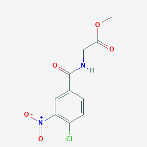 molecular formula C10H9ClN2O5 B2607916 Methyl 2-[(4-chloro-3-nitrophenyl)formamido]acetate CAS No. 131648-53-8