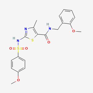 N-(2-methoxybenzyl)-2-(4-methoxyphenylsulfonamido)-4-methylthiazole-5-carboxamide