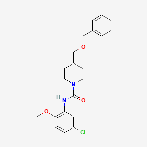 molecular formula C21H25ClN2O3 B2607922 4-((benzyloxy)methyl)-N-(5-chloro-2-methoxyphenyl)piperidine-1-carboxamide CAS No. 1251563-49-1