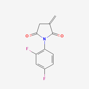 molecular formula C11H7F2NO2 B2607928 1-(2,4-Difluorophenyl)-3-methylenepyrrolidine-2,5-dione CAS No. 2270912-44-0