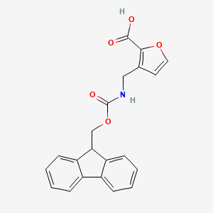 molecular formula C21H17NO5 B2607929 3-[({[(9H-fluoren-9-yl)methoxy]carbonyl}amino)methyl]furan-2-carboxylic acid CAS No. 2137686-56-5