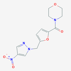 4-[5-({4-nitro-1H-pyrazol-1-yl}methyl)-2-furoyl]morpholine