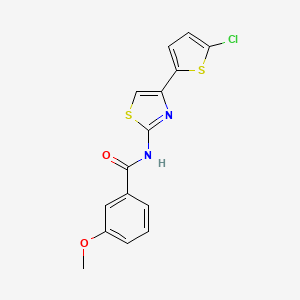 molecular formula C15H11ClN2O2S2 B2607933 N-[4-(5-chlorothiophen-2-yl)-1,3-thiazol-2-yl]-3-methoxybenzamide CAS No. 391225-39-1