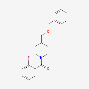 molecular formula C20H22FNO2 B2607934 (4-((苄氧基)甲基)哌啶-1-基)(2-氟苯基)甲酮 CAS No. 1226457-70-0
