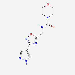 N-((3-(1-methyl-1H-pyrazol-4-yl)-1,2,4-oxadiazol-5-yl)methyl)morpholine-4-carboxamide