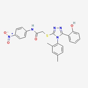 2-{[4-(2,4-dimethylphenyl)-5-(2-hydroxyphenyl)-4H-1,2,4-triazol-3-yl]sulfanyl}-N-(4-nitrophenyl)acetamide