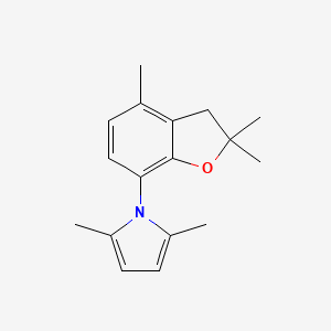 molecular formula C17H21NO B2607952 2,5-二甲基-1-(2,2,4-三甲基-2,3-二氢-1-苯并呋喃-7-基)-1H-吡咯 CAS No. 866008-60-8
