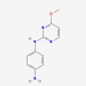 molecular formula C11H12N4O B2607958 4-N-(4-甲氧基嘧啶-2-基)苯-1,4-二胺 CAS No. 1343015-64-4