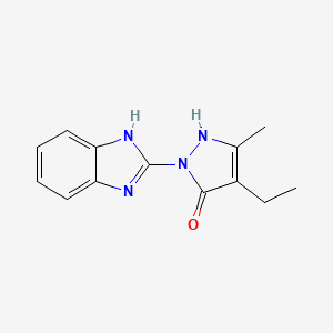 molecular formula C13H14N4O B2607959 1-(1H-苯并咪唑-2-基)-4-乙基-3-甲基-1H-吡唑-5-醇 CAS No. 944782-87-0