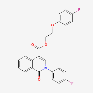 molecular formula C24H17F2NO4 B2607969 2-(4-Fluorophenoxy)ethyl 2-(4-fluorophenyl)-1-oxo-1,2-dihydroisoquinoline-4-carboxylate CAS No. 1031961-25-7