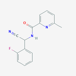 molecular formula C15H12FN3O B2607973 N-[cyano(2-fluorophenyl)methyl]-6-methylpyridine-2-carboxamide CAS No. 1355586-27-4