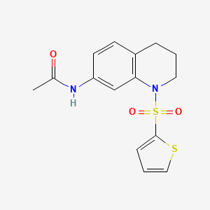 molecular formula C15H16N2O3S2 B2607983 N-(1-thiophen-2-ylsulfonyl-3,4-dihydro-2H-quinolin-7-yl)acetamide CAS No. 898413-80-4