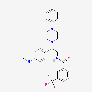 molecular formula C28H31F3N4O B2607986 N-(2-(4-(dimethylamino)phenyl)-2-(4-phenylpiperazin-1-yl)ethyl)-3-(trifluoromethyl)benzamide CAS No. 946218-73-1