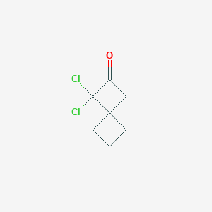 molecular formula C7H8Cl2O B2607989 1,1-二氯螺[3.3]庚烷-2-酮 CAS No. 87611-63-0