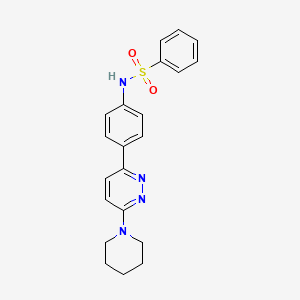 N-[4-(6-piperidin-1-ylpyridazin-3-yl)phenyl]benzenesulfonamide